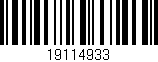 Código de barras (EAN, GTIN, SKU, ISBN): '19114933'