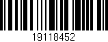 Código de barras (EAN, GTIN, SKU, ISBN): '19118452'