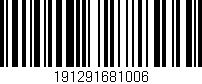 Código de barras (EAN, GTIN, SKU, ISBN): '191291681006'