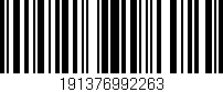 Código de barras (EAN, GTIN, SKU, ISBN): '191376992263'