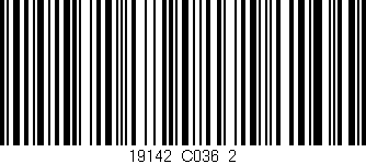 Código de barras (EAN, GTIN, SKU, ISBN): '19142_C036_2'