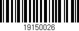 Código de barras (EAN, GTIN, SKU, ISBN): '19150026'