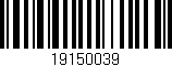 Código de barras (EAN, GTIN, SKU, ISBN): '19150039'