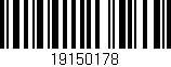 Código de barras (EAN, GTIN, SKU, ISBN): '19150178'