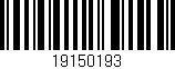 Código de barras (EAN, GTIN, SKU, ISBN): '19150193'