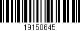 Código de barras (EAN, GTIN, SKU, ISBN): '19150645'