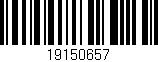 Código de barras (EAN, GTIN, SKU, ISBN): '19150657'
