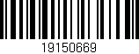 Código de barras (EAN, GTIN, SKU, ISBN): '19150669'
