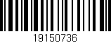 Código de barras (EAN, GTIN, SKU, ISBN): '19150736'