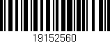 Código de barras (EAN, GTIN, SKU, ISBN): '19152560'