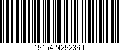 Código de barras (EAN, GTIN, SKU, ISBN): '1915424292360'
