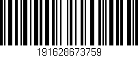 Código de barras (EAN, GTIN, SKU, ISBN): '191628673759'