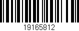 Código de barras (EAN, GTIN, SKU, ISBN): '19165812'