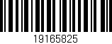 Código de barras (EAN, GTIN, SKU, ISBN): '19165825'