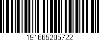Código de barras (EAN, GTIN, SKU, ISBN): '191665205722'