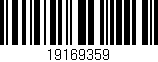 Código de barras (EAN, GTIN, SKU, ISBN): '19169359'