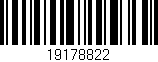 Código de barras (EAN, GTIN, SKU, ISBN): '19178822'