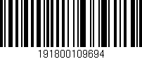 Código de barras (EAN, GTIN, SKU, ISBN): '191800109694'