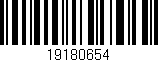 Código de barras (EAN, GTIN, SKU, ISBN): '19180654'