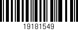 Código de barras (EAN, GTIN, SKU, ISBN): '19181549'