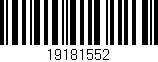 Código de barras (EAN, GTIN, SKU, ISBN): '19181552'