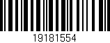 Código de barras (EAN, GTIN, SKU, ISBN): '19181554'