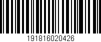 Código de barras (EAN, GTIN, SKU, ISBN): '191816020426'