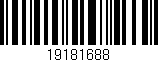 Código de barras (EAN, GTIN, SKU, ISBN): '19181688'