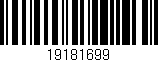 Código de barras (EAN, GTIN, SKU, ISBN): '19181699'