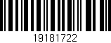 Código de barras (EAN, GTIN, SKU, ISBN): '19181722'
