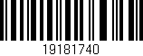 Código de barras (EAN, GTIN, SKU, ISBN): '19181740'
