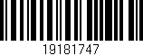 Código de barras (EAN, GTIN, SKU, ISBN): '19181747'