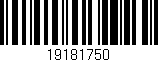 Código de barras (EAN, GTIN, SKU, ISBN): '19181750'