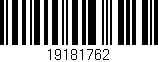 Código de barras (EAN, GTIN, SKU, ISBN): '19181762'