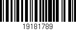 Código de barras (EAN, GTIN, SKU, ISBN): '19181789'