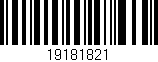 Código de barras (EAN, GTIN, SKU, ISBN): '19181821'