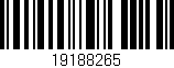 Código de barras (EAN, GTIN, SKU, ISBN): '19188265'