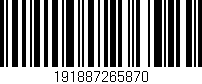 Código de barras (EAN, GTIN, SKU, ISBN): '191887265870'