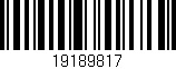 Código de barras (EAN, GTIN, SKU, ISBN): '19189817'