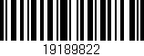 Código de barras (EAN, GTIN, SKU, ISBN): '19189822'