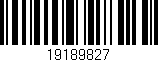 Código de barras (EAN, GTIN, SKU, ISBN): '19189827'