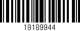 Código de barras (EAN, GTIN, SKU, ISBN): '19189944'