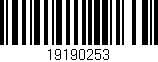 Código de barras (EAN, GTIN, SKU, ISBN): '19190253'