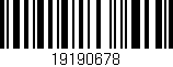 Código de barras (EAN, GTIN, SKU, ISBN): '19190678'