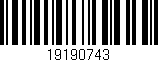Código de barras (EAN, GTIN, SKU, ISBN): '19190743'