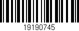 Código de barras (EAN, GTIN, SKU, ISBN): '19190745'