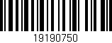 Código de barras (EAN, GTIN, SKU, ISBN): '19190750'