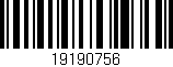 Código de barras (EAN, GTIN, SKU, ISBN): '19190756'