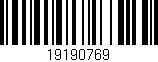 Código de barras (EAN, GTIN, SKU, ISBN): '19190769'