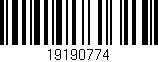 Código de barras (EAN, GTIN, SKU, ISBN): '19190774'